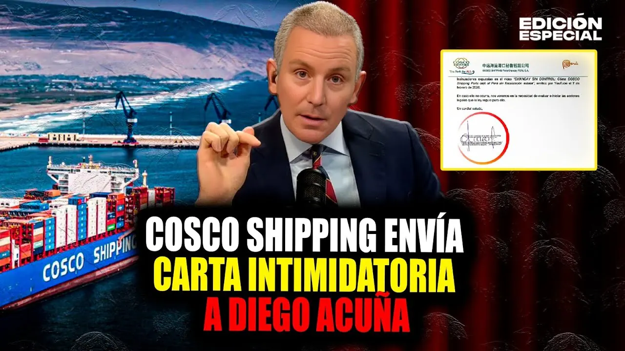 Reproducir: #EnVivo Cosco Shipping envía carta intimidatoria a Diego Acuña