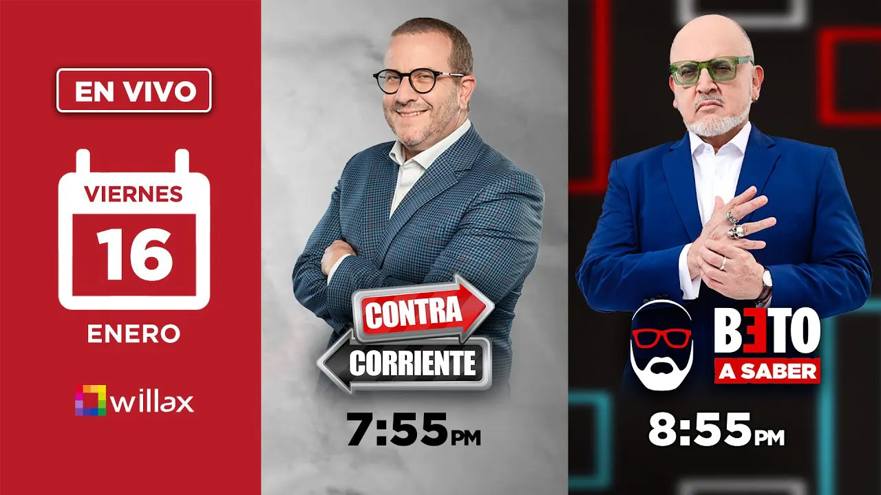 Reproducir: Willax en vivo - CONTRACORRIENTE - BETO A SABER - 16/01/2026 | Willax