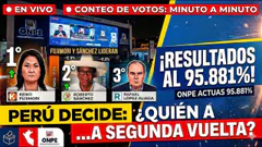 EN VIVO ONPE 95.82% RESULTADOS PERÚ 2026 | CONTEO OFICIAL MINUTO A MINUTO ¿QUIÉN GANA?