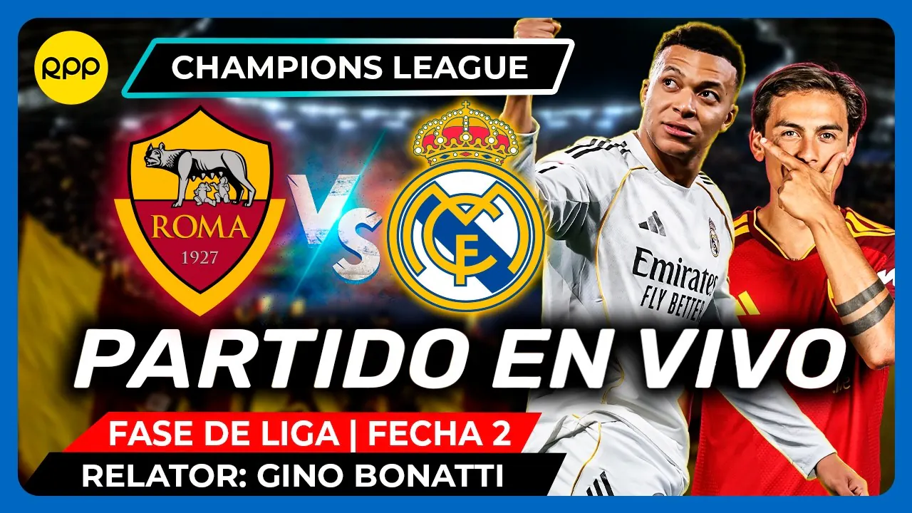 Reproducir: ROMA VS REAL MADRID 🔴EN VIVO UEFA CHAMPIONS LEAGUE 2026-27 | Transmisión Oficial RPP