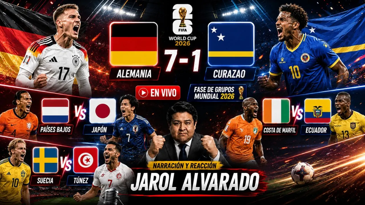 Reproducir: ALEMANIA VS. CURAZAO, PAÍSES BAJOS VS. JAPÓN, COSTA DE MARFIL VS. ECUADOR Y SUECIA VS. TÚNEZ
