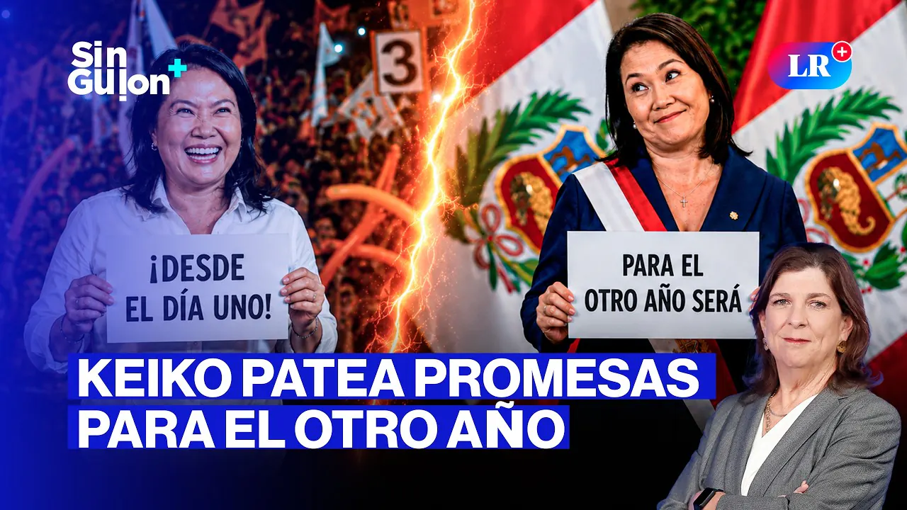 Reproducir: KEIKO FUJIMORI POSPONE PROMESAS PARA EL PRÓXIMO AÑO | SIN GUION CON ROSA MARÍA PALACIOS