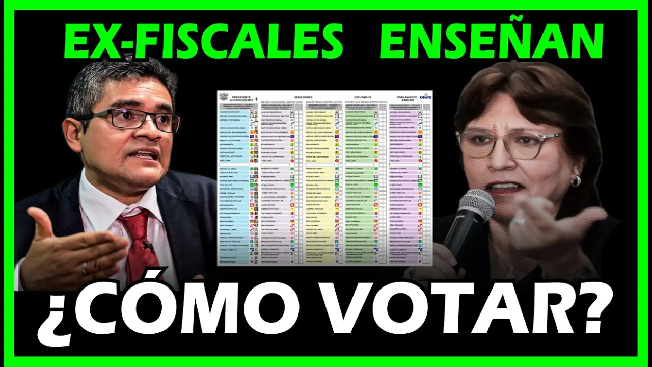 Reproducir: ATENCIÓN! EX-FISCALES TE ENSEÑAN COMO VOTAR EN ELECCIONES GENERALES DEL 12 DE ABRIL