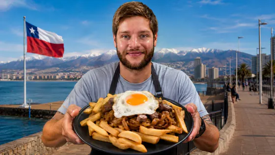 Chef PERUANO pone a prueba la auténtica CHORRILLANA CHILENA I HABLANDO PERO COMIENDO