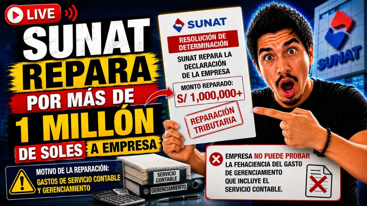 Reproducir: SUNAT repara por más de 1 millón de soles a empresa por gastos de servicio contable