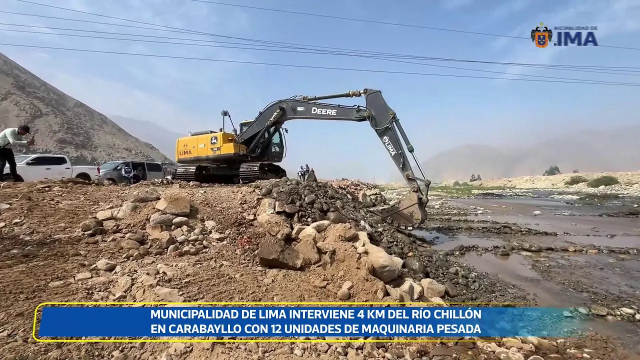 Reproducir: Alcalde de Lima supervisa trabajos de descolmatación en el río Chillón | 15 de setiembre