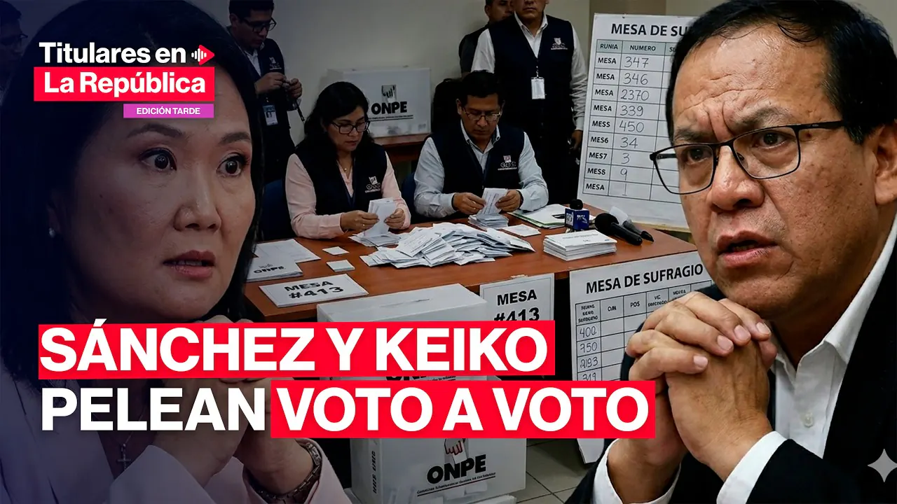 Reproducir: 🔴Roberto SÁNCHEZ y Keiko FUJIMORI esperan VOTO a VOTO el conteo de la ONPE | #tlr