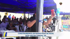 Colocación de la primera piedra para pozos de agua en San Juan de Lurigancho. 15 de abril.