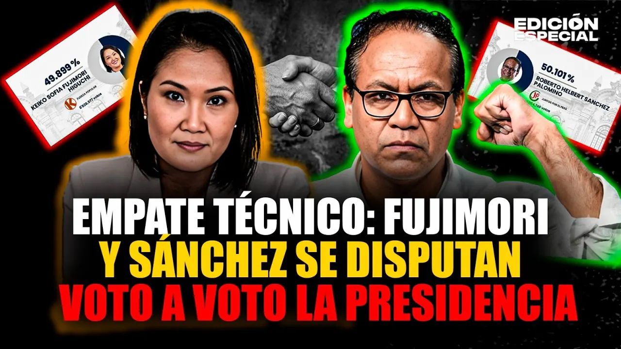 Reproducir: #EnVivo Keiko Fujimori aguarda el voto extranjero para superar a Roberto Sánchez