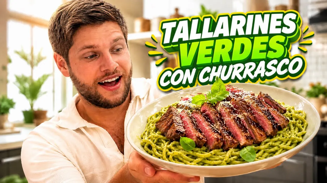 Reproducir: Los MEJORES Tallarines Verdes con Churrasco! 🔥 Receta Paso a Paso