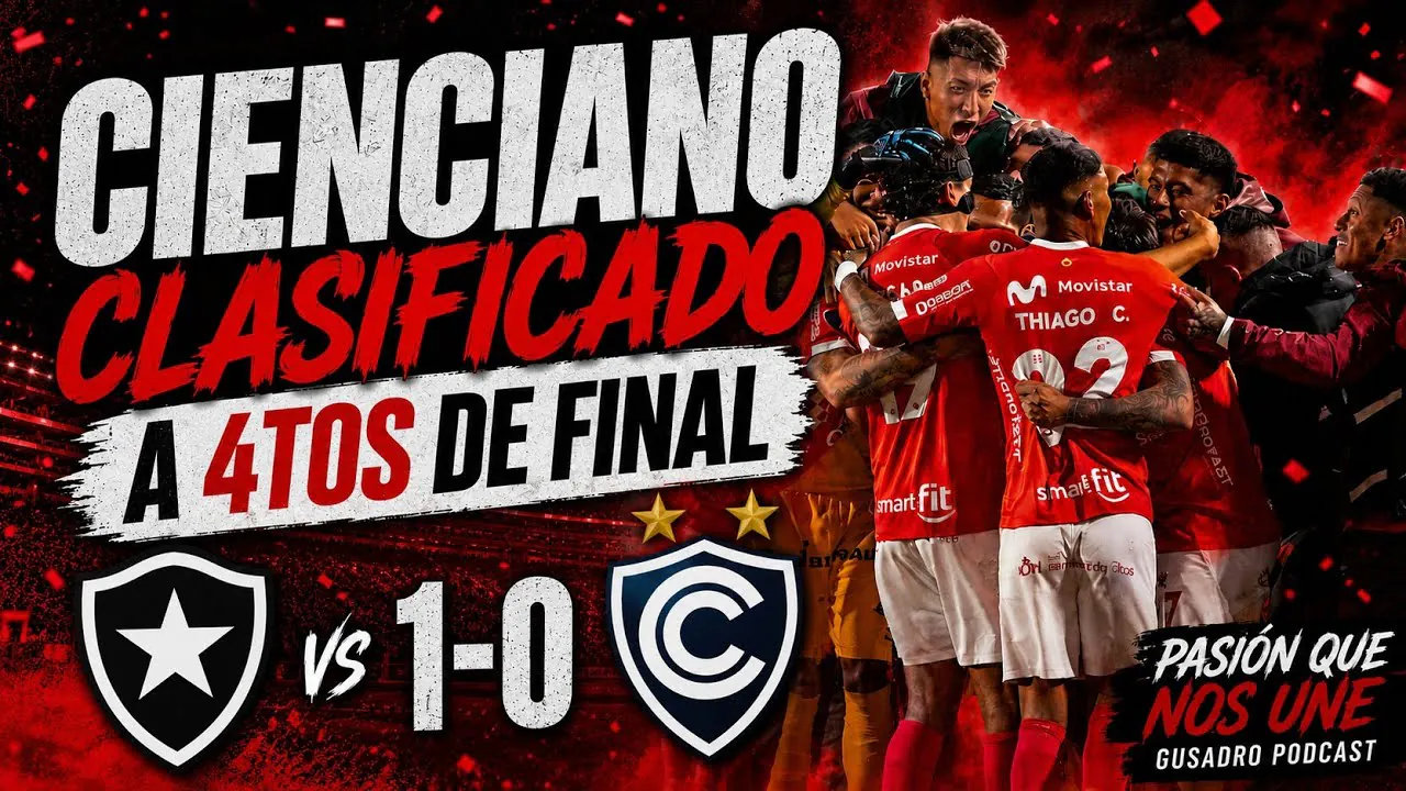 Reproducir: POST SALA: BOTAFOGO 1-0 CIENCIANO - ESTAMOS EN 4TOS DE FINAL (COPA SUDAMERICANA)