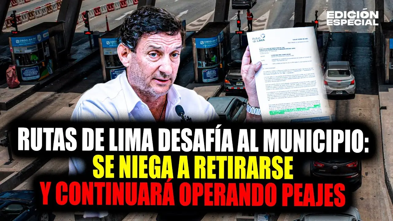 Reproducir: #EnVivo Rutas de Lima desafía a la Muni de Lima y asegura que seguirá operando peajes
