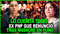 EN EXCLUSIVA! EX PNP JOHN TORRES YATACO QUIEN RENUNCIÓ TRAS M4S4CRE DE JULIACA