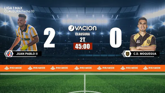 JUAN PABLO II VS CD MOQUEGUA por RADIO OVACION #ENVIVO | LIGA 1 MAX