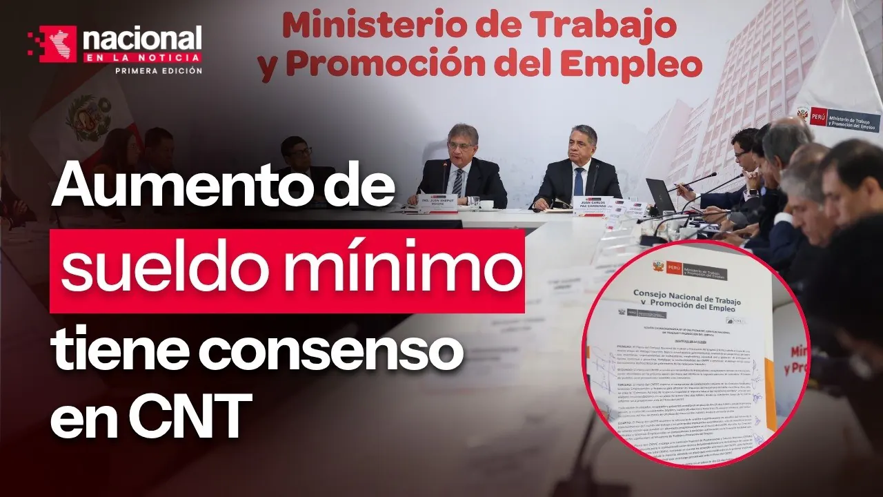 Reproducir: Aumento sueldo mínimo tiene respaldo del CNT|”Nacional en la Noticia”|EN VIVO 04/09/2026