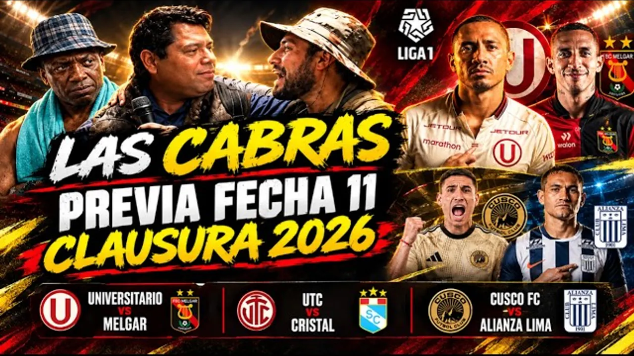 Reproducir: 🔥 PREVIA FECHA 11 CLAUSURA 2026: UNIVERSITARIO vs MELGAR, UTC vs CRISTAL y CUSCO FC vs ALIANZA LIMA