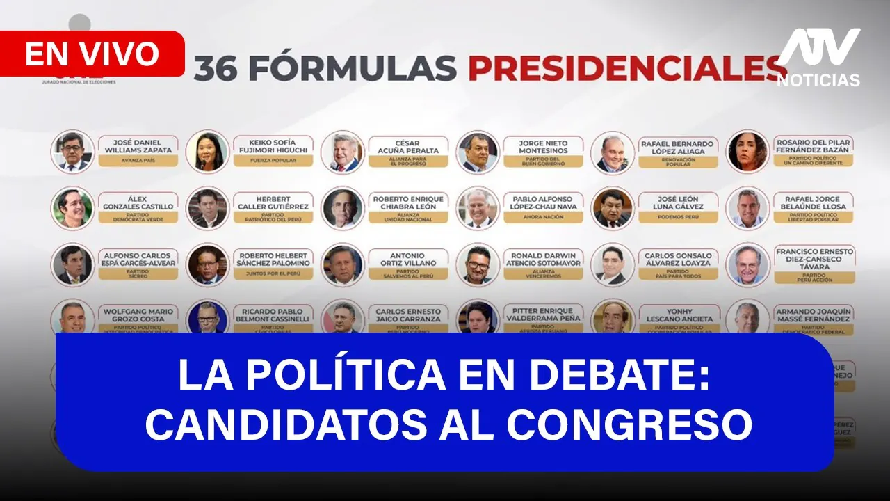 Reproducir: Fe de Erratas: LA POLÍTICA EN DEBATE: CANDIDATOS AL CONGRESO - ATV+