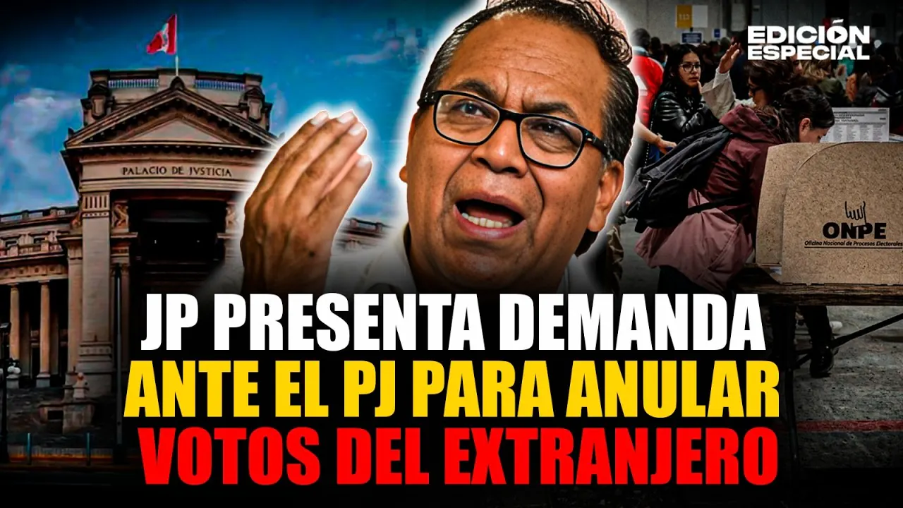 Reproducir: #EnVivo Juntos por el Perú presenta demanda ante el PJ para anular votos del extranjero