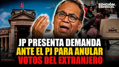 #EnVivo Juntos por el Perú presenta demanda ante el PJ para anular votos del extranjero