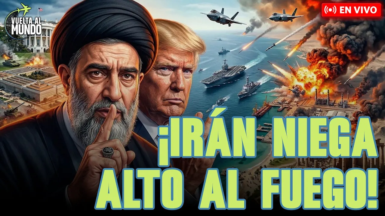 Reproducir: #ENVIVO | 🔴 ¡IRÁN VUELVE A DESMENTIR A TRUMP! ¡NO HAN PEDIDO ALTO AL FUEGO! #VUELTAALMUNDO
