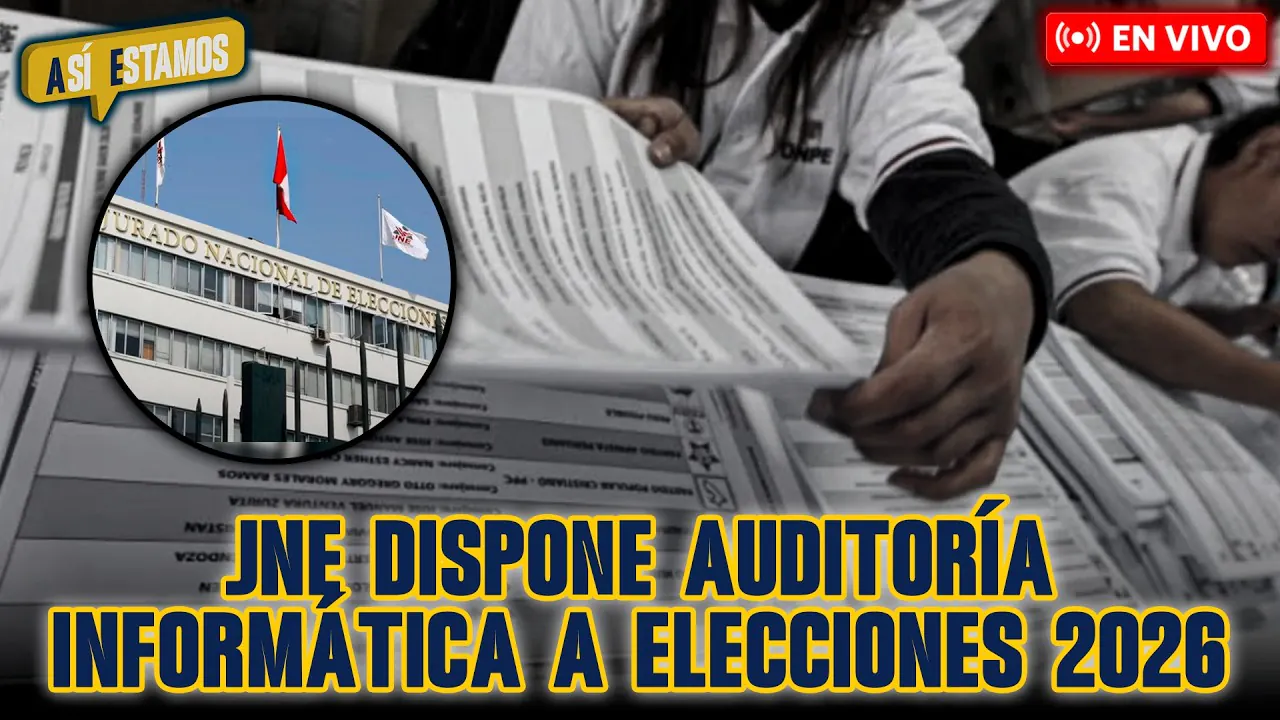 Reproducir: 🚨#ENVIVO | JNE DISPONE AUDITORÍA INFORMÁTICA A ELECCIONES GENERALES 2026 | #ASÍESTAMOS