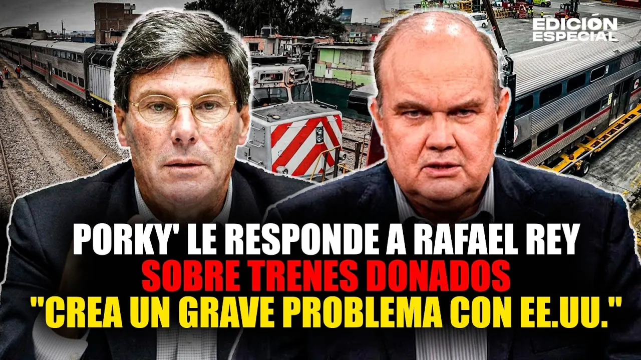 Reproducir: #EnVivo López Aliaga le responde al ministro Rafael Rey y asegura que trenes sí fueron donados