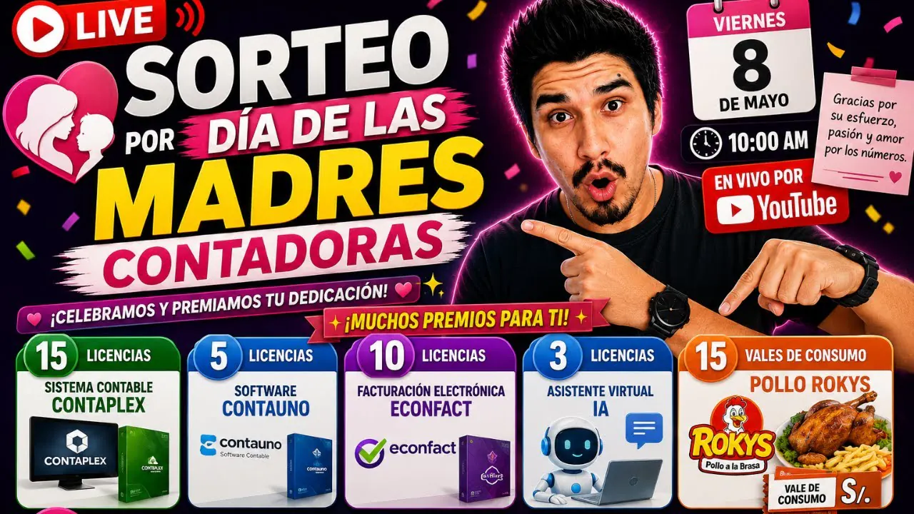 Reproducir: Sorteo por dia de las madres contadoras + Licencias Software Contable