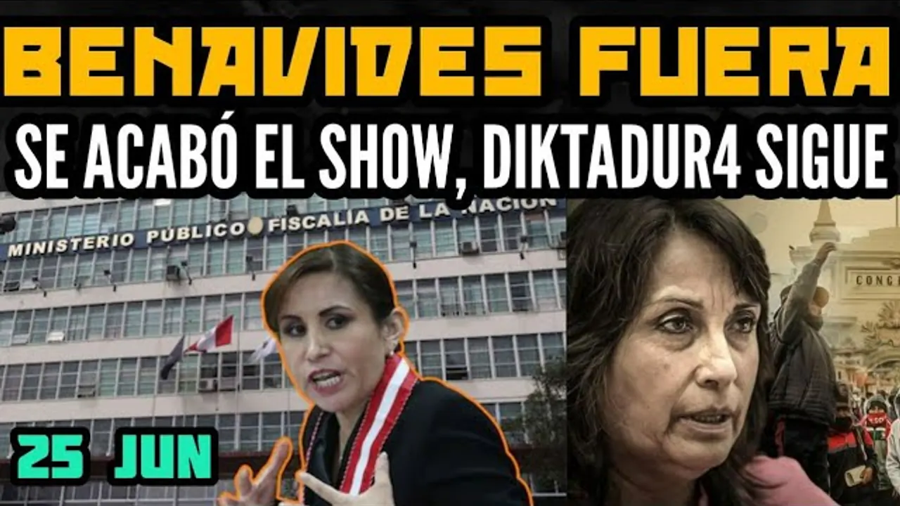 Reproducir: FIN: DELIA ESPINOZA SE QUEDA EN FISCALÍA / BENAVIDES ES SUSPENDIDA Y DIKTADURA SIGUE IGUAL - 25 JUN