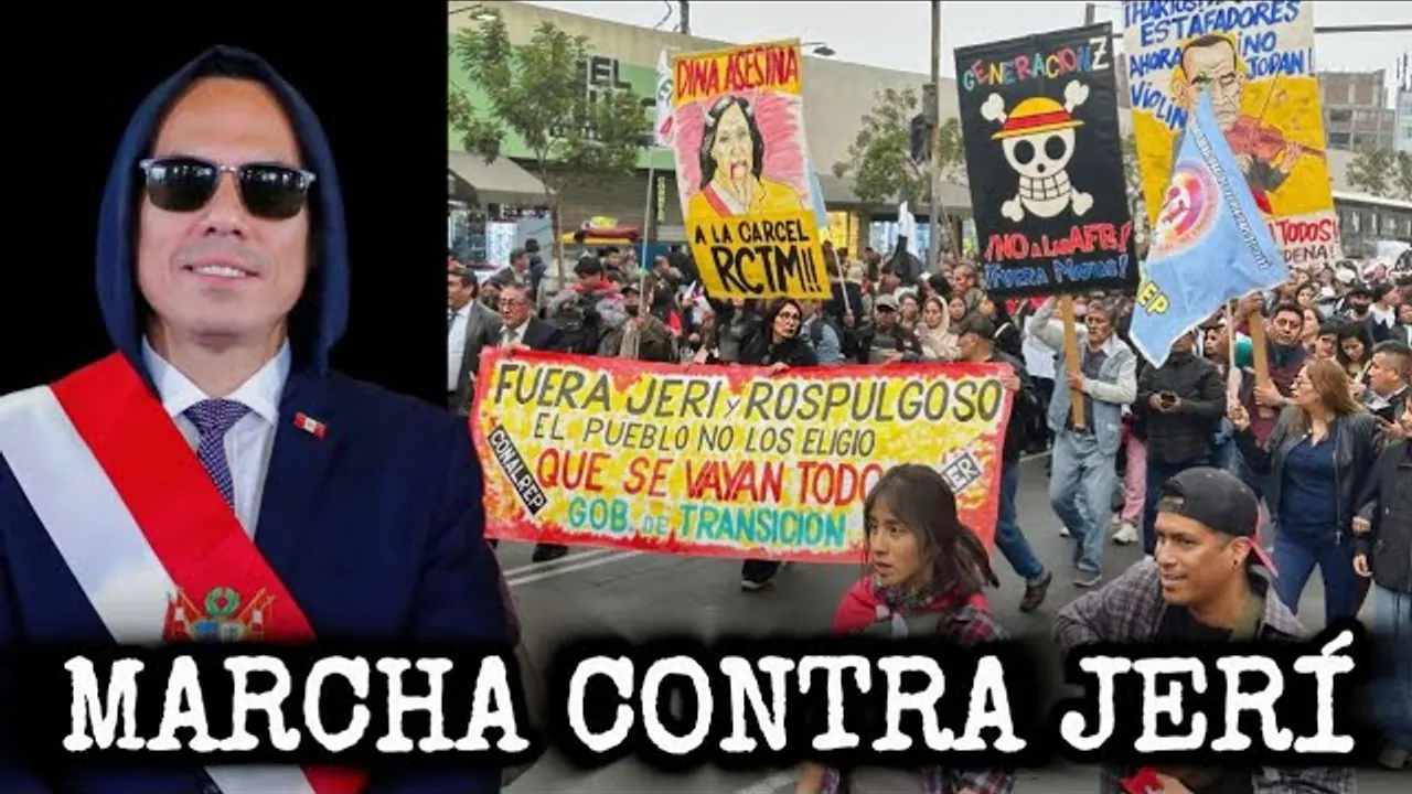 Reproducir: Marcha Nacional contra el régimen de Jerí y el Congreso | Jerí declara ante la prensa mermelera