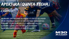 Fútbol ¡EN VIVO! - - MASTER 30 INTERCOLEGIOS