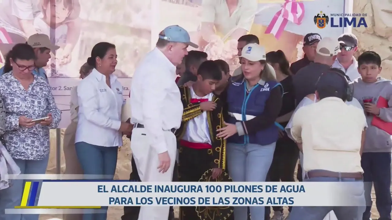 Reproducir: Inauguración de pilones de agua en Puente Piedra | 24 de julio.