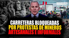 #EnVivo Protestas de mineros artesanales bloquean siete vías nacionales