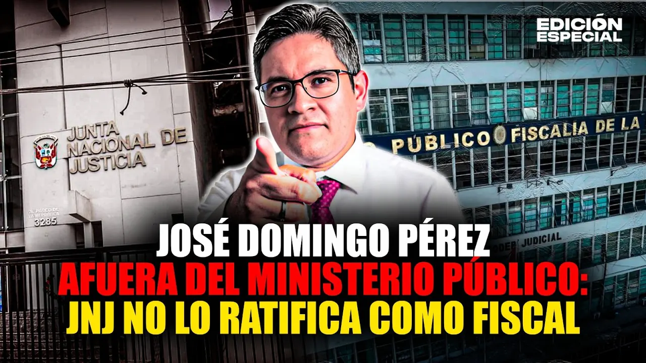 Reproducir: #EnVivo José Domingo Pérez afuera del Ministerio Público: JNJ no lo ratifica como fiscal