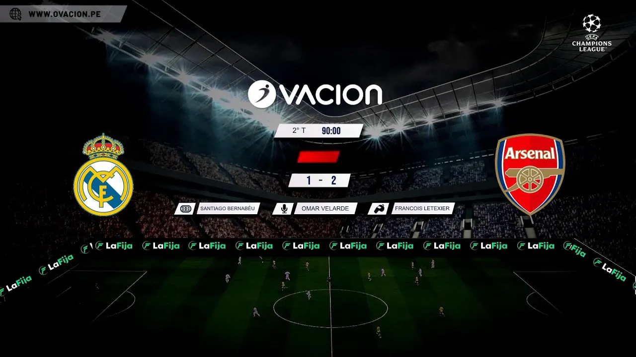 Reproducir: Real Madrid vs Arsenal por RADIO OVACION 🔴 #ENVIVO | CHAMPIONS LEAGUE