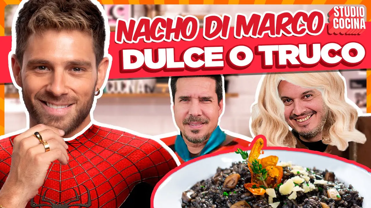 Reproducir: NACHO DI MARCO PIDE DULCES CON NOSOTROS 🎃 I Risotto con tinta de calamar I Studio Cocina