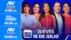 EN VIVO : ATV Noticias E. Matinal / Así de Simple / ATV Noticias E. Mediodía - 16/07/26