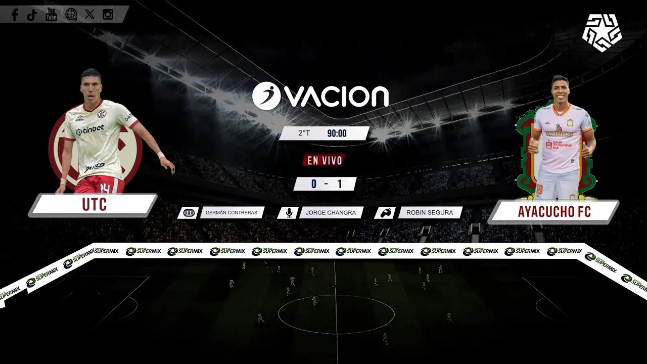 Reproducir: UTC vs Ayacucho FC por RADIO OVACION 🔴 #ENVIVO | LIGA 1 TE APUESTO