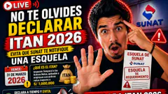 No te olvides declarar ITAN 2026 - Esquela SUNAT con posible MULTA