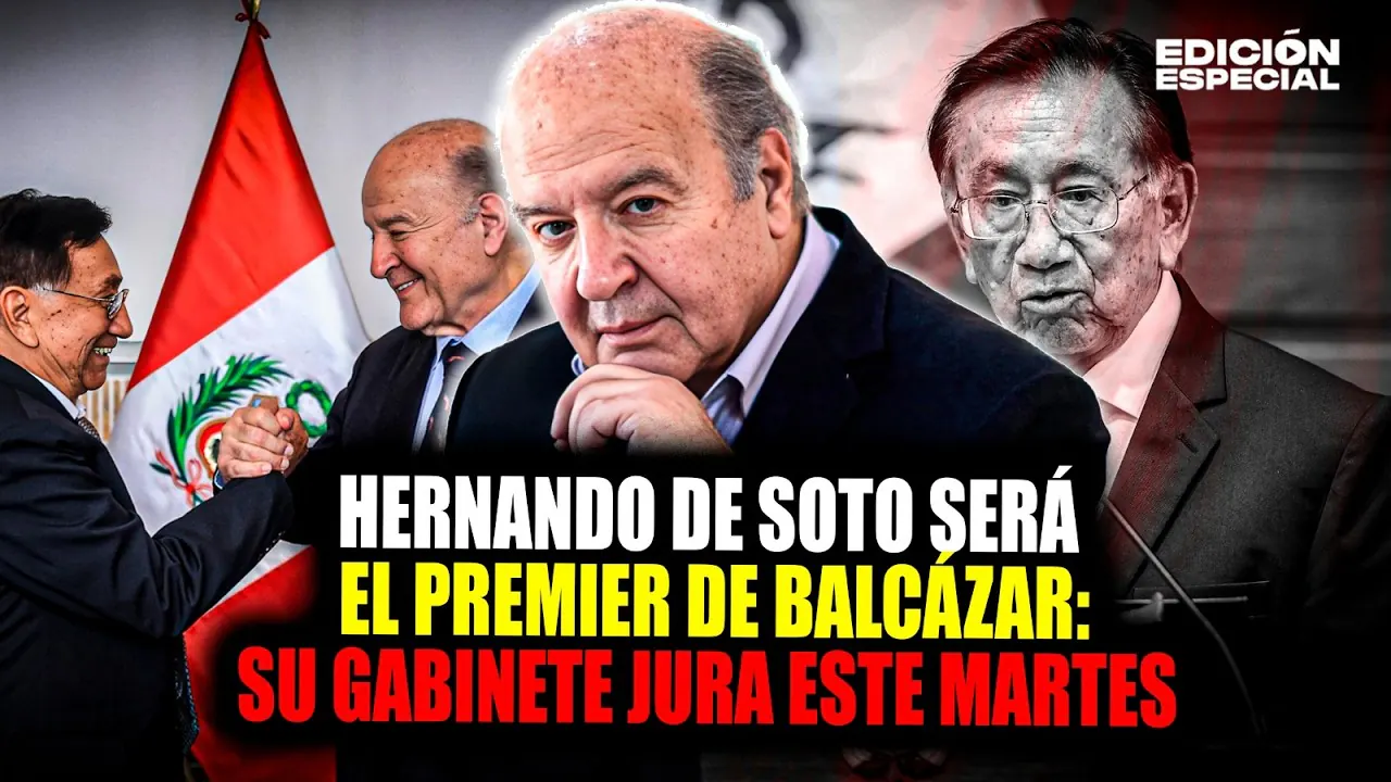 Reproducir: #EnVivo Hernando de Soto será el premier de Balcázar: su gabinete jura este martes