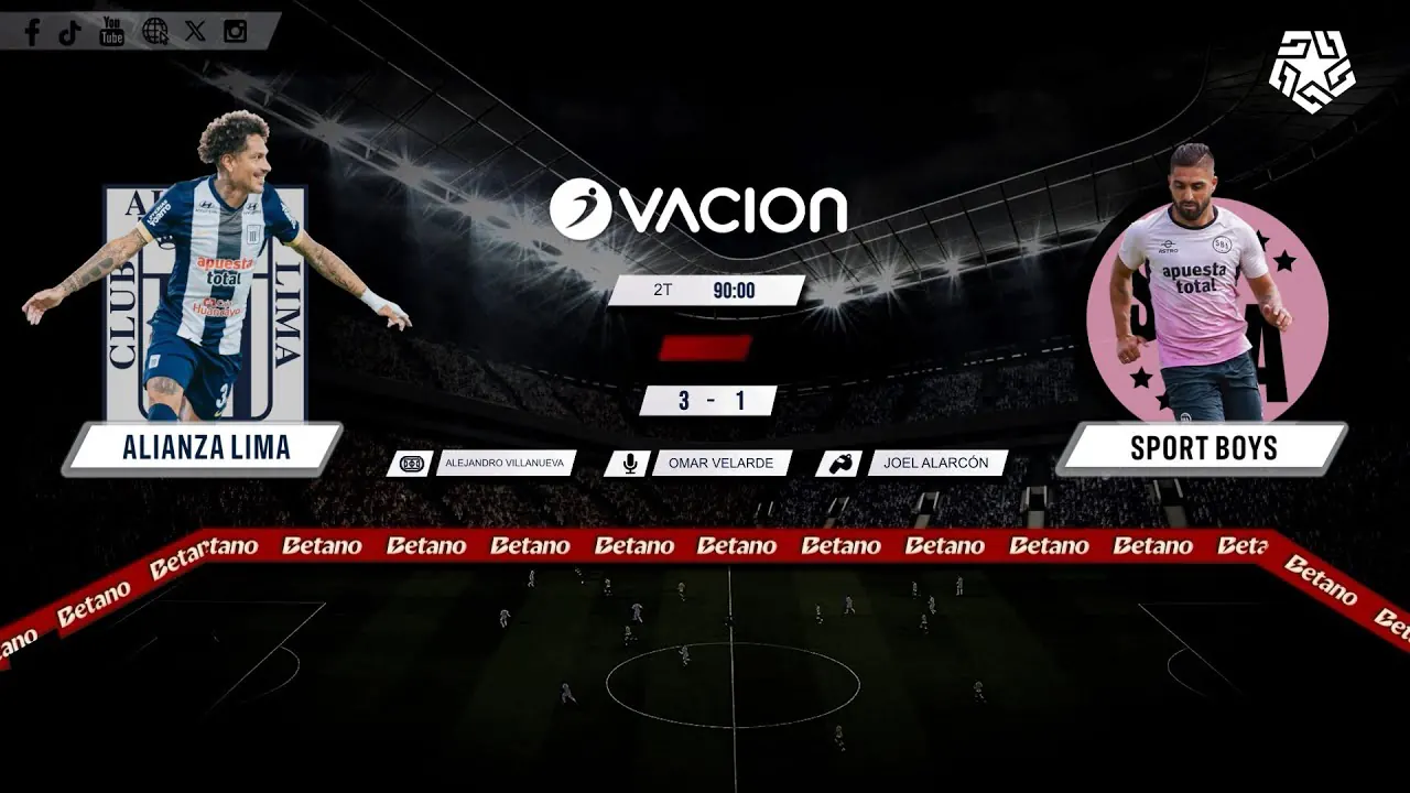 Reproducir: Alianza Lima vs Sport Boys por RADIO OVACION 🔴 #ENVIVO | LIGA 1 TE APUESTO