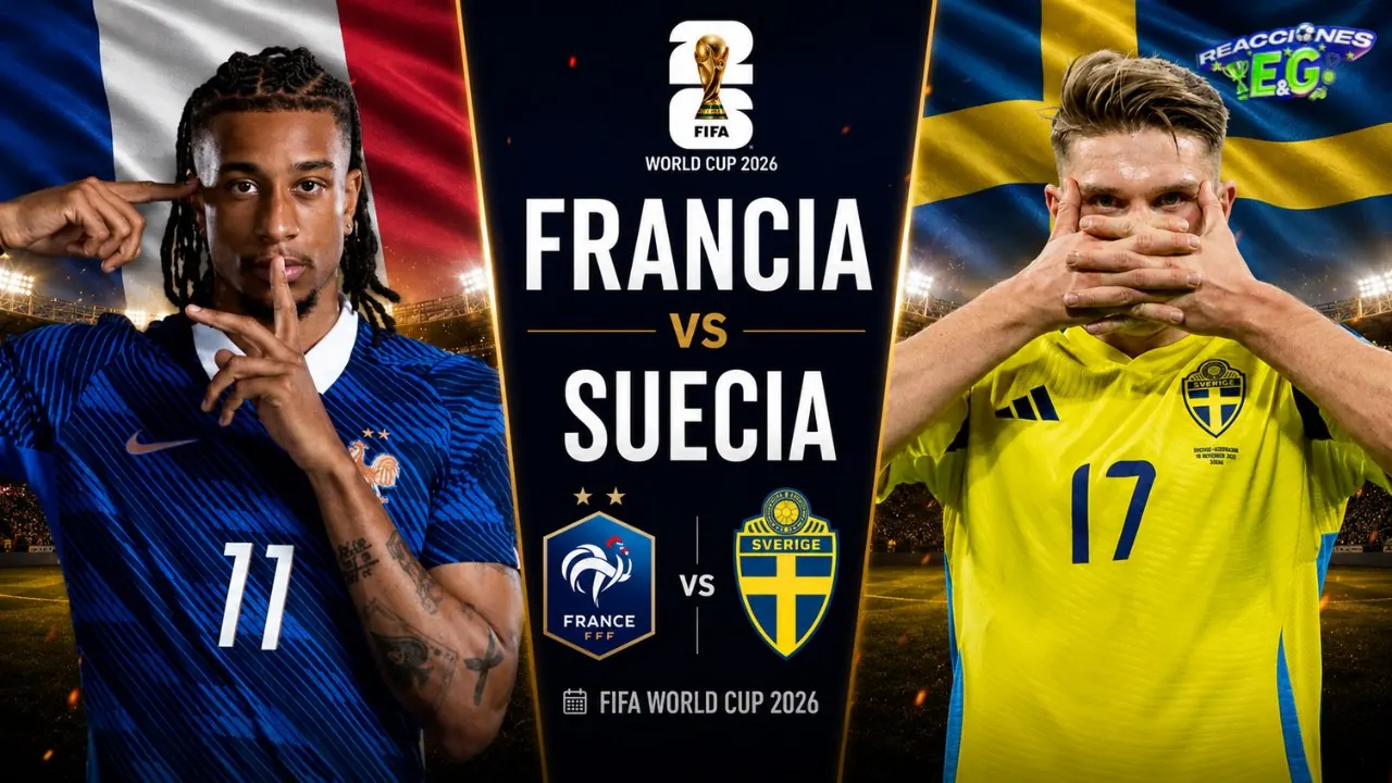 Reproducir: [REACCION] FRANCIA VS SUECIA REACCIÓN  EN VIVO | COPA DEL MUNDO 2026