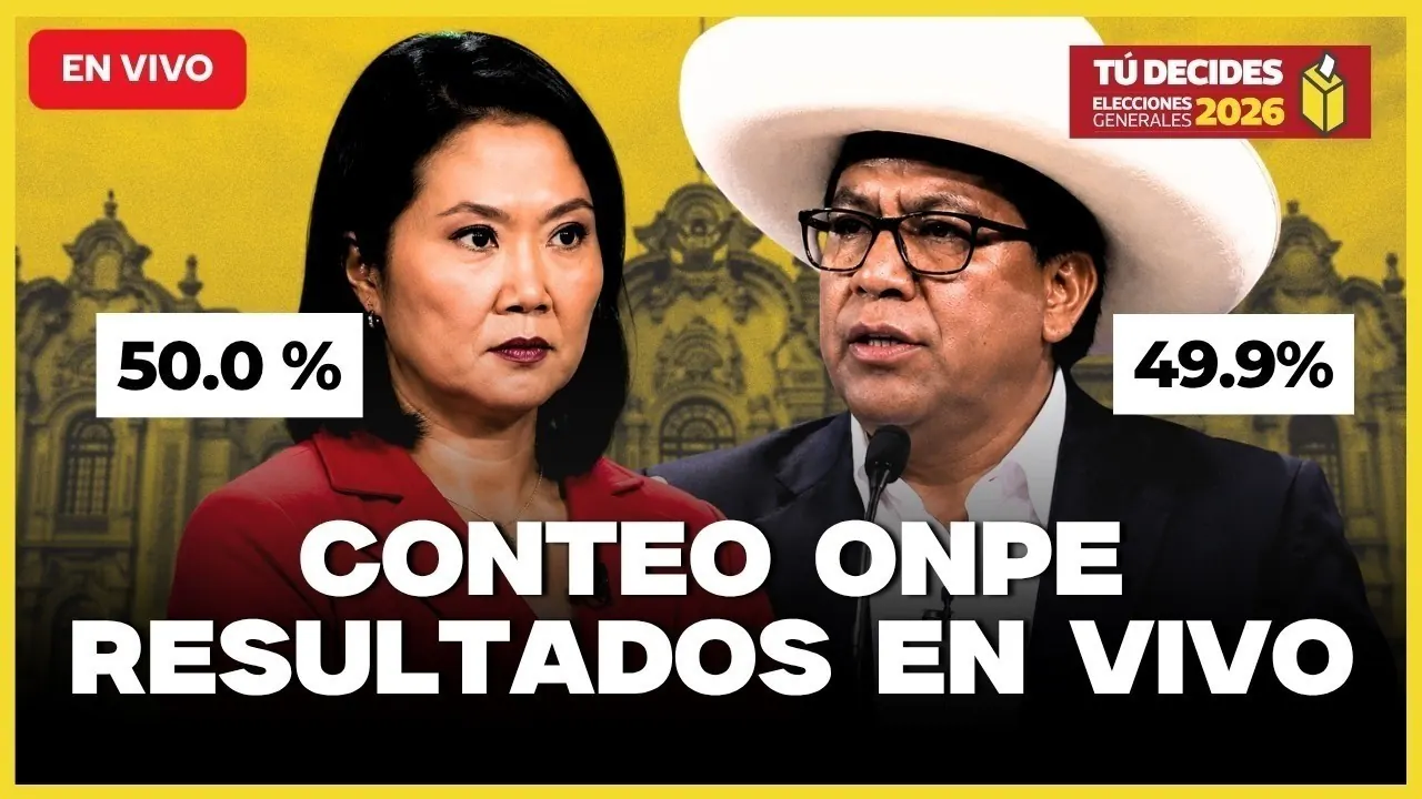 Reproducir: 🔴 RESULTADOS DE ELECCIONES 2026 EN VIVO: 12 de JUNIO - CONTEO DE VOTOS DE LA ONPE