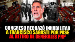 #EnVivo Congreso no alcanzó votos para inhabilitar a Sagasti por pase al retiro de generales PNP