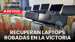 ¡En menos de 24 horas! PNP recupera casi 400 laptops robadas | "Aliados por la seguridad" EN VIVO