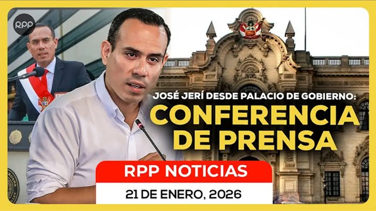 Reproducir: 🔴EN VIVO: Conferencia de prensa de José Jerí tras el caso empresario chino