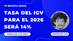 TASA DEL IGV PARA EL 2026 SERÁ 14%