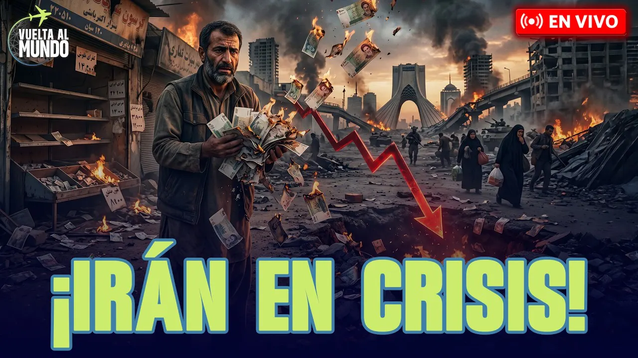 Reproducir: #ENVIVO | 🔴 ¡ECONOMÍA EN IRÁN EN CRISIS! GUERRA Y BLOQUEO DE ORMUZ AGRAVAN SU DECLIVE #VUELTAALMUNDO