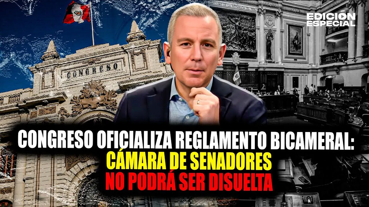Reproducir: #envivo Congreso oficializa reglamento bicameral: Cámara de senadores no podrá ser disuelta