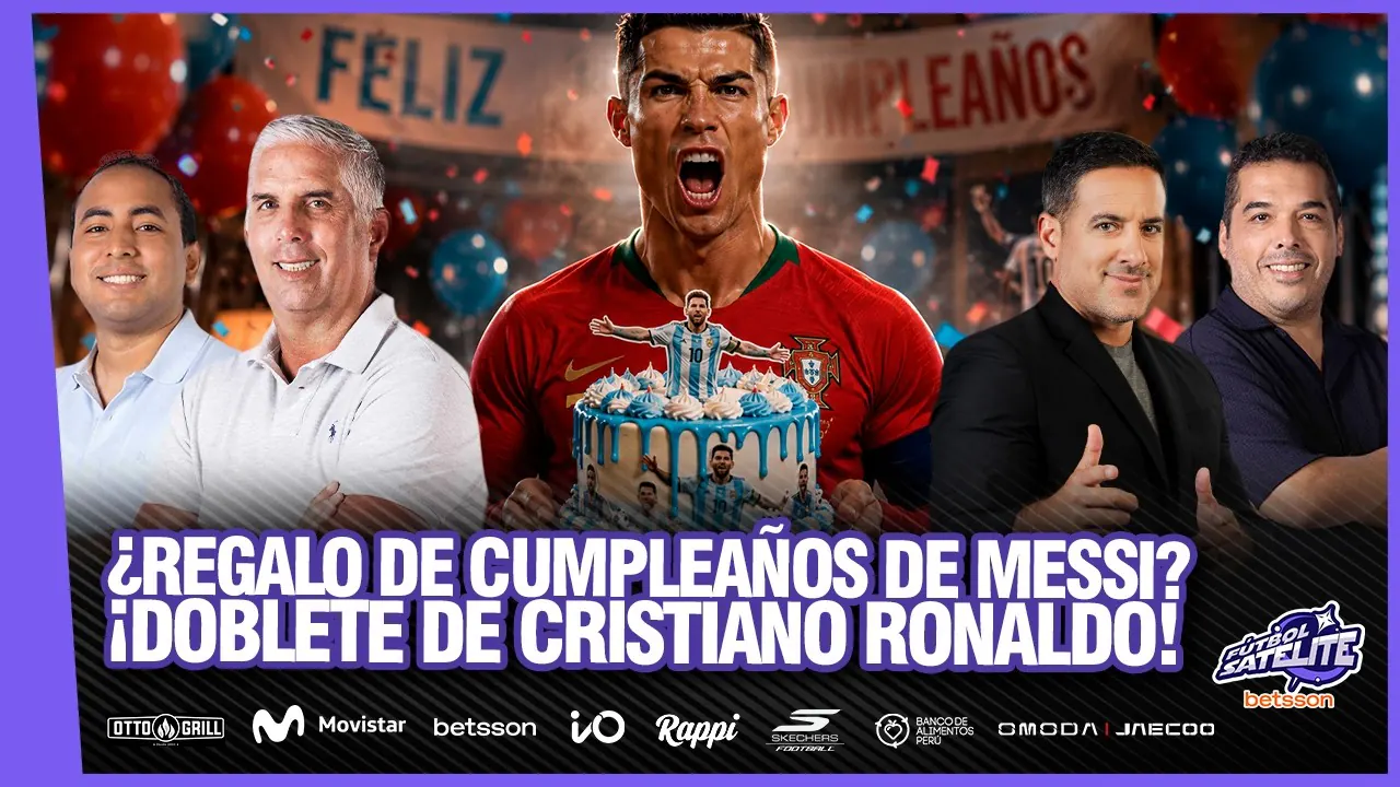 Reproducir: ¿REGALO DE CUMPLEAÑOS DE MESSI? ¡DOBLETE DE CRISTIANO RONALDO! #FÚTBOLSATÉLITE
