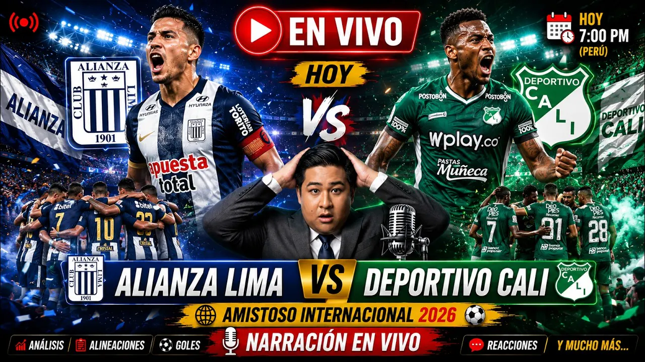 Reproducir: ⚽ PREVIA | Alianza Lima vs. Deportivo Cali EN VIVO | Tarde Apuesta Total – Amistoso Internacional